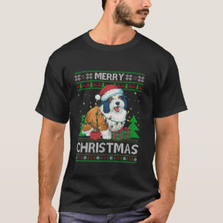 Ugly Julafton Sweater Stil Santa isländska Sheepdo T Shirt