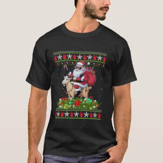 Ugly Julafton Sweater Stil Santa Riding Chamois Go T Shirt