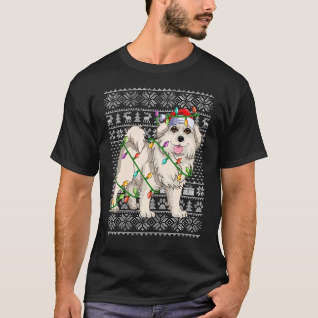 Ugly Julafton Sweater Stil Santa Underbar Pyrenees T Shirt (Framsida)