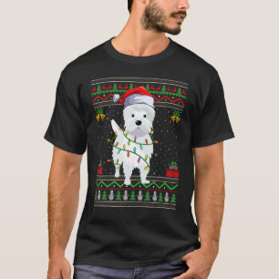 Ugly Julafton Sweater Stil Santa Westie Hund jul T Shirt