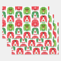 Ugly Julafton Sweaters Polar Bear Snögubbe Rudolf