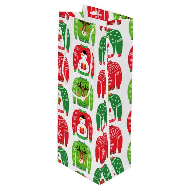 Ugly Julafton Sweaters Polar Bear Snögubbe Rudolf  (Framsidan Vinklad)