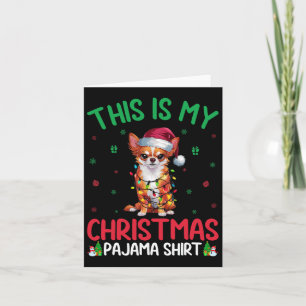 Ugly Julafton Träd Ljus Santa Chow Chow Hund Chris Kort