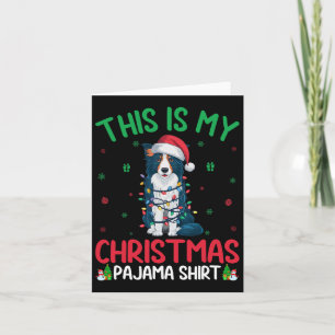 Ugly Julafton Träd Ljus Santa Gräns Collie Hund Ch Kort