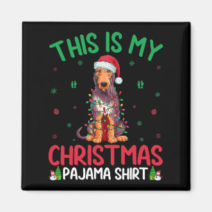 Ugly Julafton Träd Santa Irish Wolfhound Hund jul Magnet