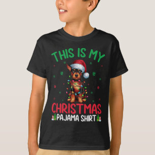 Ugly Julafton Träd Santa Miniature Pinscher Hund K T Shirt