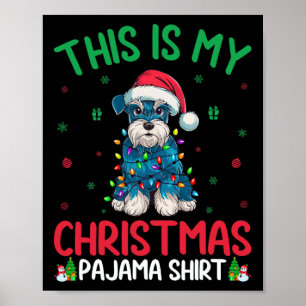 Ugly Julafton Träd Santa Miniature Schnauzer Hund Poster
