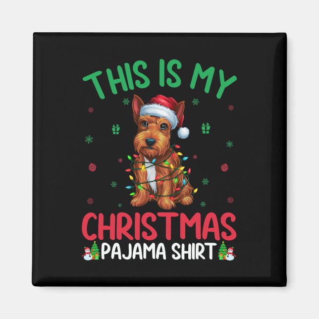 Ugly Julafton Träd Santa Scottish Terrier Hund Chr Magnet (Framsidan)