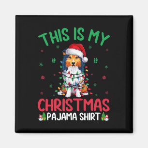 Ugly Julafton Träd Santa Shetland Sheepdog Hund Ch Magnet