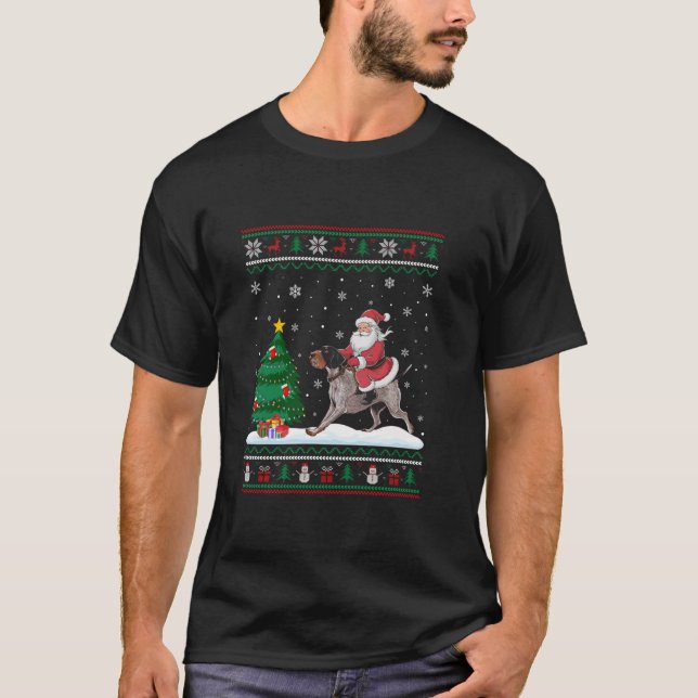 Ugly Julgran Ljus German Wirehardpoint T Shirt (Framsida)