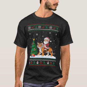 Ugly Julgran Ljus Julafton Santa Riding Benga T Shirt
