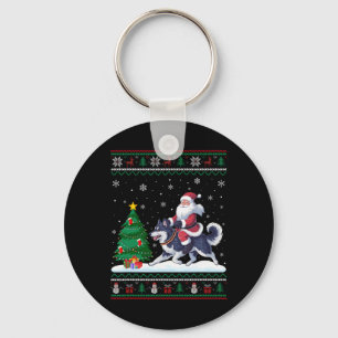 Ugly Julgran Ljus Santa Riding Alaska Kl Nyckelring