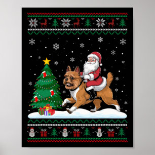 Ugly Julgran Ljus Santa Riding Brussels G Poster