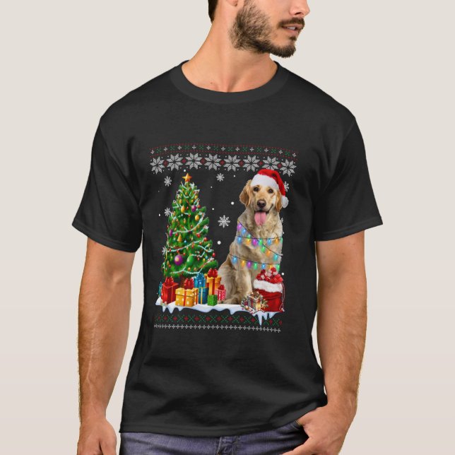 Ugly Labrador Retriever Hund Santa Hat jul Tr T Shirt (Framsida)
