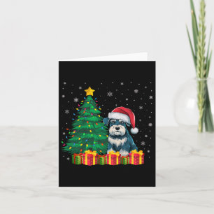 Ugly Miniature Schnauzer Santa Hat-julljus Kort