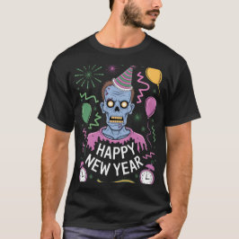 Ugly New Year Zombie Party Disaster T Shirt