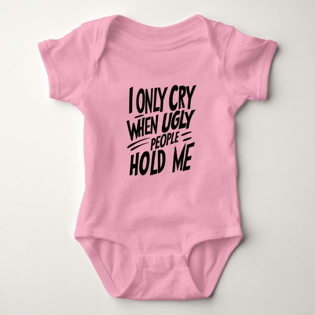Ugly People Baby Bodysuit T Shirt (Framsida)