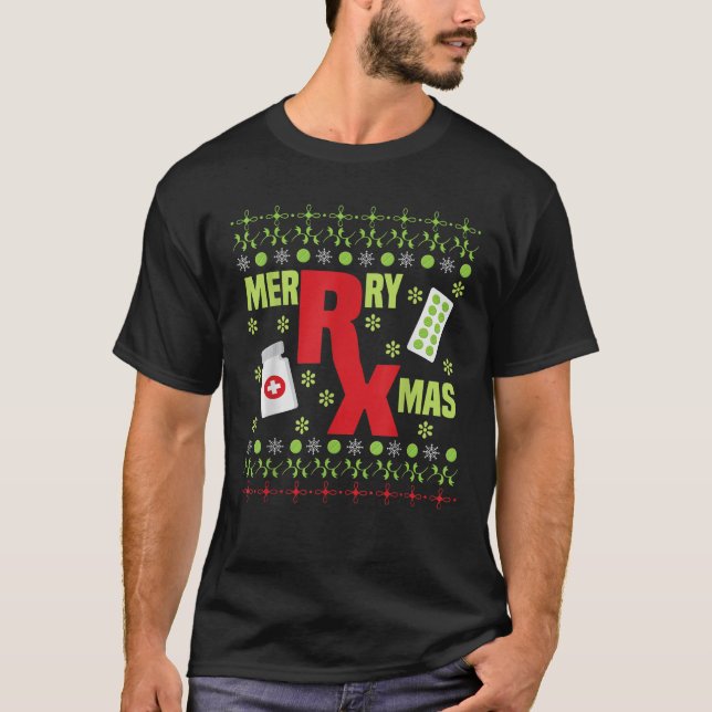 Ugly Pharmacist julapotek Tech Funny T Shirt (Framsida)