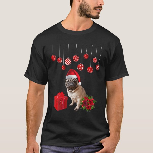 Ugly Pug Santa Funny jul 2020 Costume for Do T Shirt (Framsida)