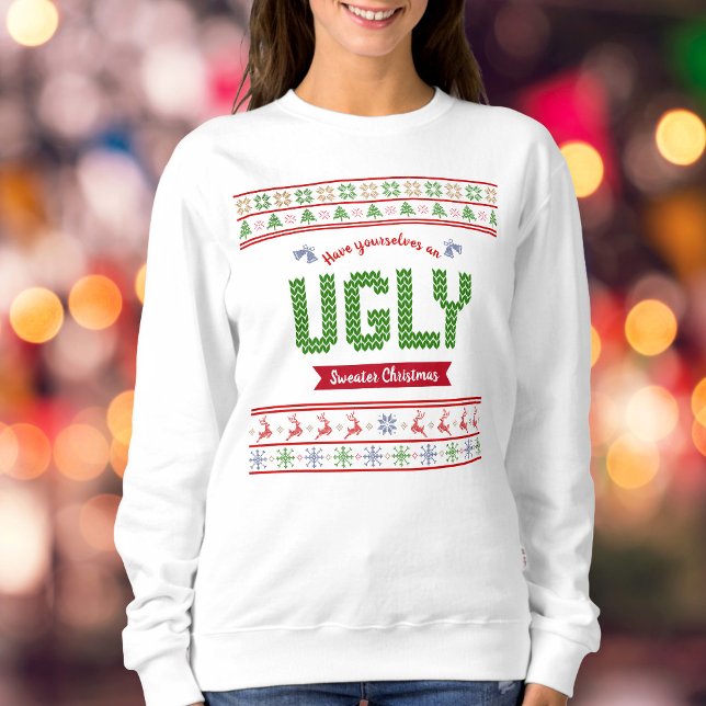 Ugly Red Grönt-julturneringen Nordic Sticka Mönste T Shirt (Skapare uppladdad)