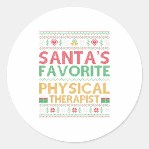Ugly Santa's Favorite Physical Therapis Runt Klistermärke