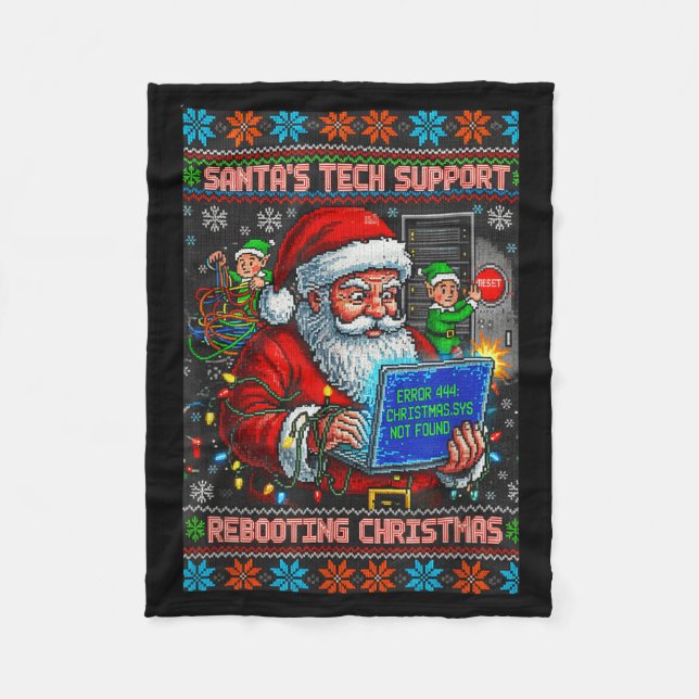 Ugly Support s Rebooting Santa Tech Fleecefilt (Framsidan)
