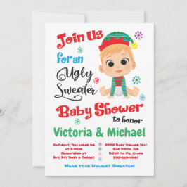 Ugly Sweater Baby Shower-inbjudan Inbjudningar