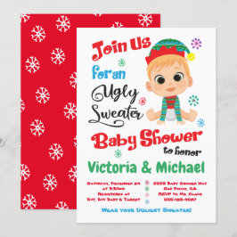 Ugly Sweater Baby Shower-inbjudan Inbjudningar