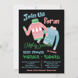 Ugly Sweater Baby Shower-inbjudan Inbjudningar