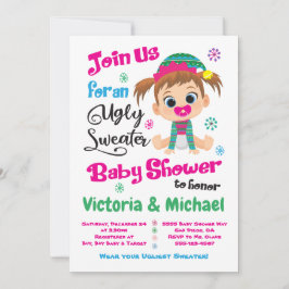Ugly Sweater Baby Shower-inbjudan Inbjudningar