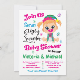 Ugly Sweater Baby Shower-inbjudan Inbjudningar