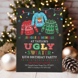 Ugly Sweater Birthday bjudande, Ugly Sweater Inbjudningar