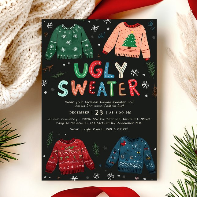 Ugly Sweater Christmas Invitation Inbjudningar (Skapare uppladdad)