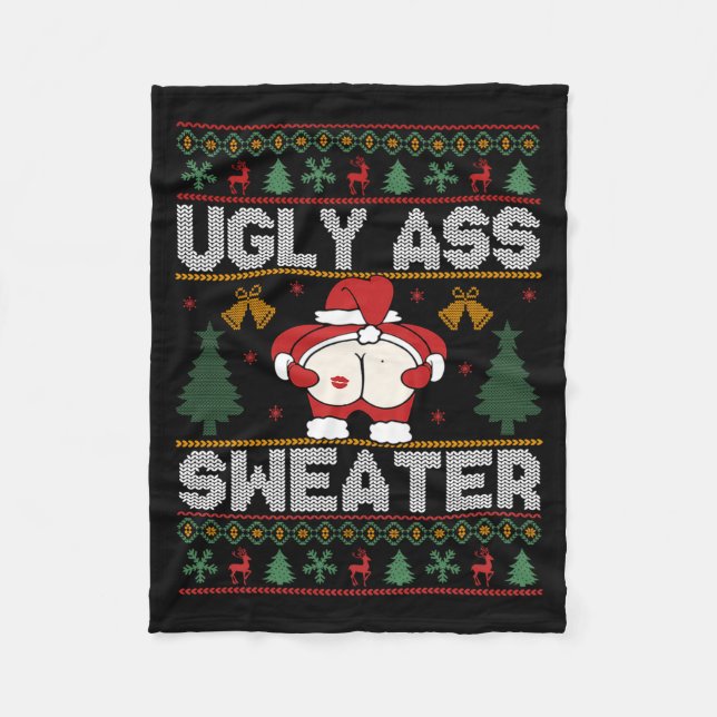 Ugly Sweater Christmas Long Sleeve  Fleecefilt (Framsidan)