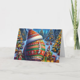 Ugly Sweater Football Christmas Helgkort