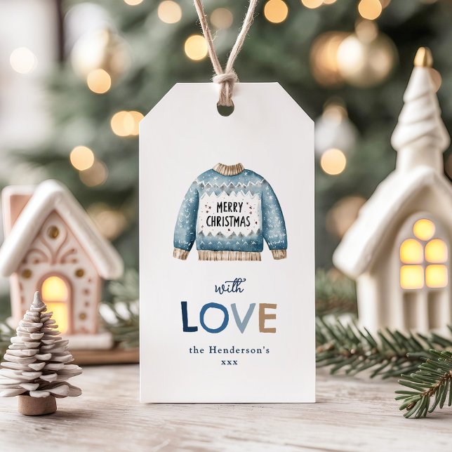 Ugly Sweater God jul Presentetikett (Skapare uppladdad)