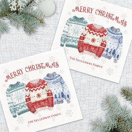 Ugly Sweater Holiday Christmas Party Pappersservett