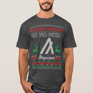 Ugly Sweater jul Algorand ALGO Coin HO HO HO T Shirt