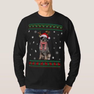 Ugly Sweater jul Australian Cattle Hund Santa T Shirt