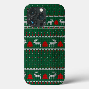Ugly Sweater jul Faux Sticka Mönster Fodral-Mate