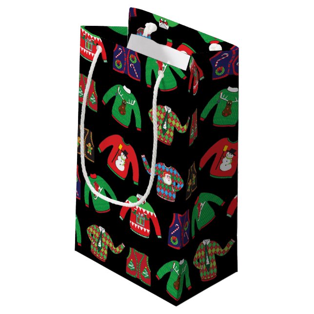 Ugly Sweater jul Helgdag Gift Bags (Baksidan Vinklad)