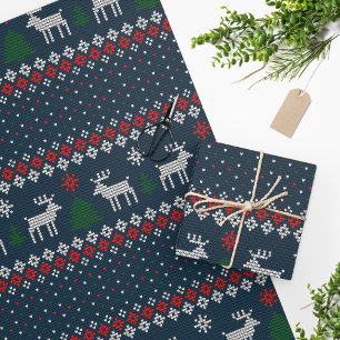 Ugly Sweater jul Knitting Mönster Presentpapper
