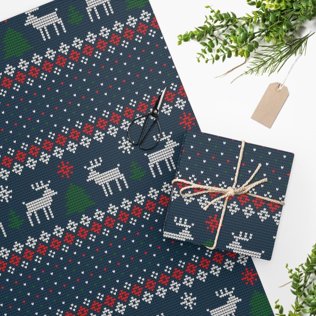 Ugly Sweater jul Knitting Mönster Presentpapper (Skapare uppladdad)