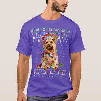 Ugly Sweater jul Ljus Yorkshire Terrier Do T Shirt