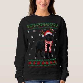 Ugly Sweater jul Newfoundland Hund Santa Rein T Shirt