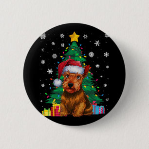 Ugly Sweater Julafton Träd Ljus Scottish Terrier H Knapp