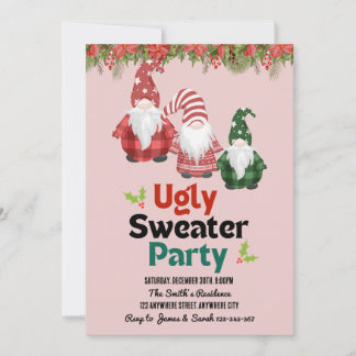 Ugly Sweater-julfest-inbjudan Inbjudningar