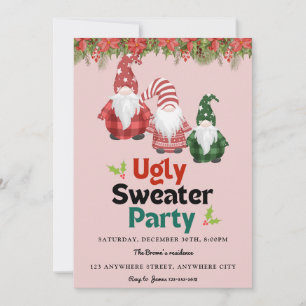 Ugly Sweater-julfest-inbjudan Inbjudningar