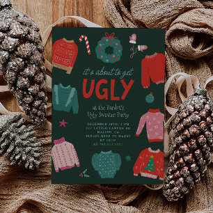 Ugly Sweater-julfest-inbjudan Inbjudningar