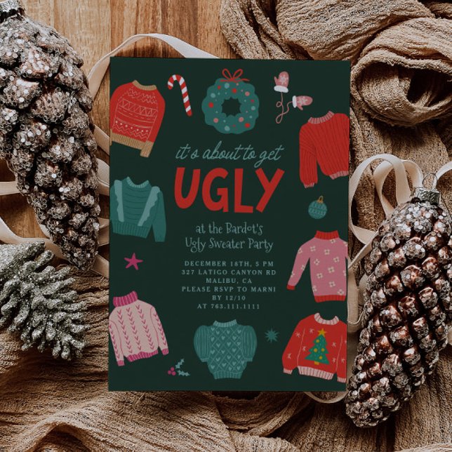 Ugly Sweater-julfest-inbjudan Inbjudningar (Skapare uppladdad)